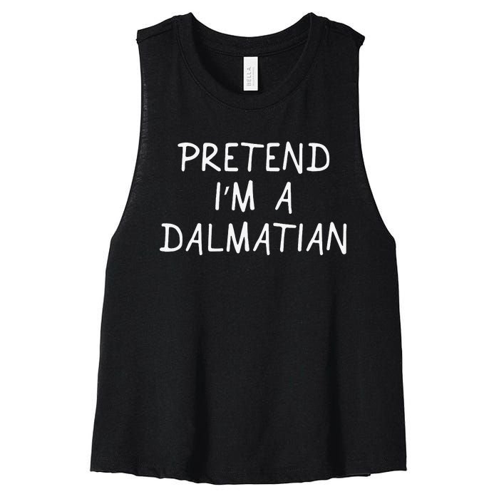 Halloween Dalmatian Costume Dalmation Women's Racerback Cropped Tank