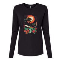 Hawaiian Design Cool Womens Cotton Relaxed Long Sleeve T-Shirt