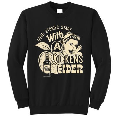 Hard Dickens Cider Girl Whiskey And Beer Apple Humor Sweatshirt