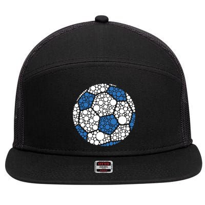 Happy Dot Day 2024 Polka Dot Soccer Ball Lover 7 Panel Mesh Trucker Snapback Hat