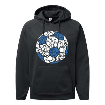 Happy Dot Day 2024 Polka Dot Soccer Ball Lover Performance Fleece Hoodie