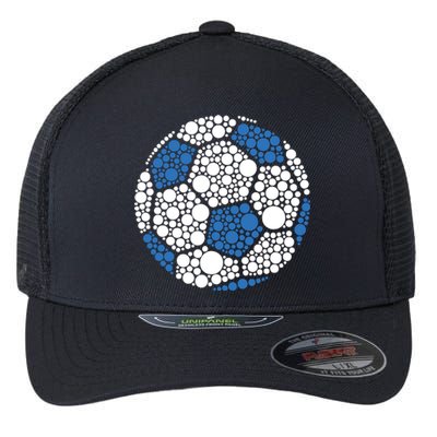 Happy Dot Day 2024 Polka Dot Soccer Ball Lover Flexfit Unipanel Trucker Cap