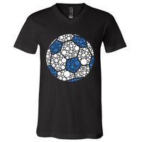 Happy Dot Day 2024 Polka Dot Soccer Ball Lover V-Neck T-Shirt