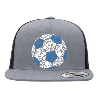 Happy Dot Day 2024 Polka Dot Soccer Ball Lover Flat Bill Trucker Hat