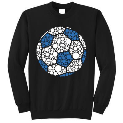 Happy Dot Day 2024 Polka Dot Soccer Ball Lover Tall Sweatshirt