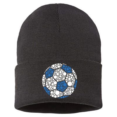 Happy Dot Day 2024 Polka Dot Soccer Ball Lover Sustainable Knit Beanie