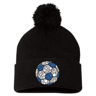 Happy Dot Day 2024 Polka Dot Soccer Ball Lover Pom Pom 12in Knit Beanie