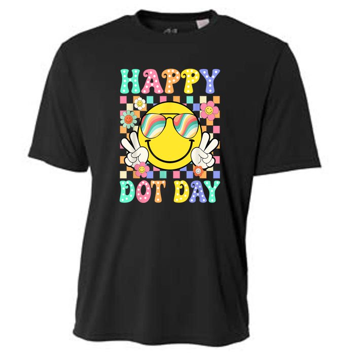 Happy Dot Day 2024 Smile Face Teacher Colorful Polka Dot Gift Cooling Performance Crew T-Shirt