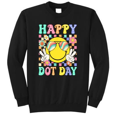 Happy Dot Day 2024 Smile Face Teacher Colorful Polka Dot Gift Sweatshirt