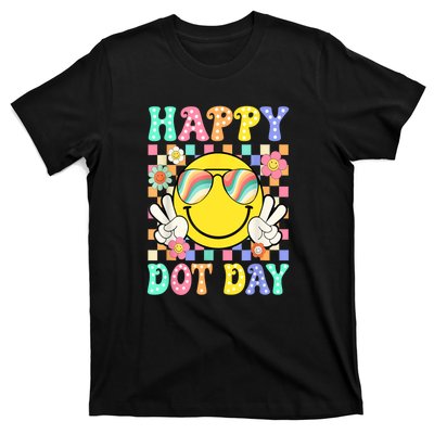 Happy Dot Day 2024 Smile Face Teacher Colorful Polka Dot Gift T-Shirt