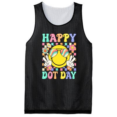 Happy Dot Day 2024 Smile Face Teacher Colorful Polka Dot Gift Mesh Reversible Basketball Jersey Tank