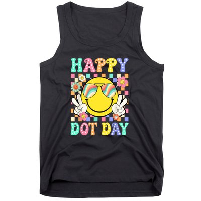 Happy Dot Day 2024 Smile Face Teacher Colorful Polka Dot Gift Tank Top