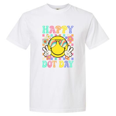 Happy Dot Day 2024 Smile Face Teacher Colorful Polka Dot Gift Garment-Dyed Heavyweight T-Shirt