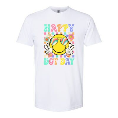 Happy Dot Day 2024 Smile Face Teacher Colorful Polka Dot Gift Softstyle CVC T-Shirt