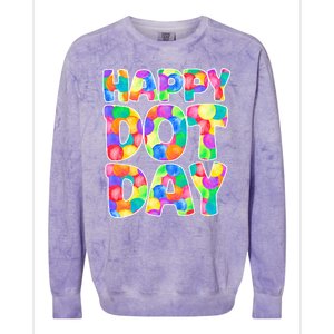 Happy Dot Day Colorful Fun Colorblast Crewneck Sweatshirt