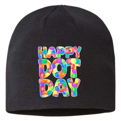 Happy Dot Day Colorful Fun Sustainable Beanie