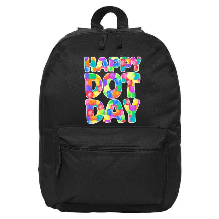 Happy Dot Day Colorful Fun 16 in Basic Backpack