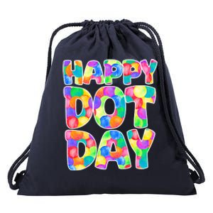 Happy Dot Day Colorful Fun Drawstring Bag