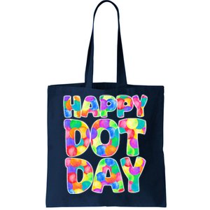 Happy Dot Day Colorful Fun Tote Bag