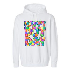 Happy Dot Day Colorful Fun Garment-Dyed Fleece Hoodie