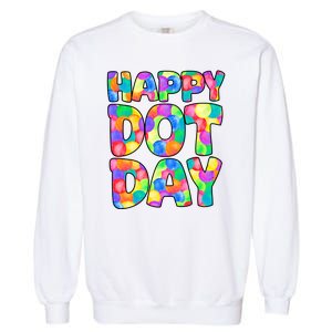 Happy Dot Day Colorful Fun Garment-Dyed Sweatshirt