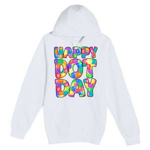 Happy Dot Day Colorful Fun Premium Pullover Hoodie