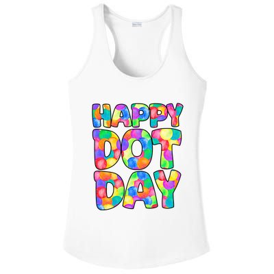 Happy Dot Day Colorful Fun Ladies PosiCharge Competitor Racerback Tank