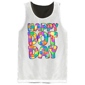 Happy Dot Day Colorful Fun Mesh Reversible Basketball Jersey Tank