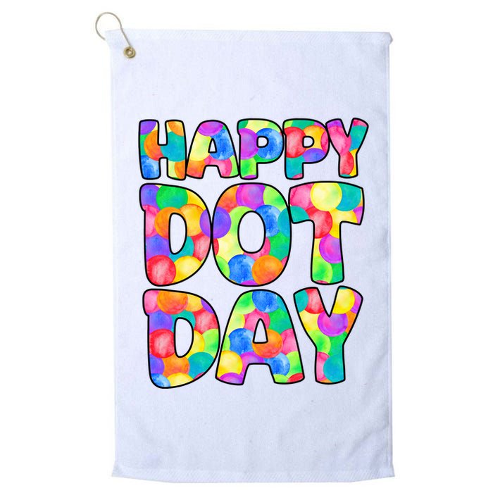 Happy Dot Day Colorful Fun Golf Towel