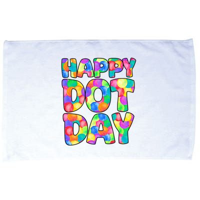 Happy Dot Day Colorful Fun Microfiber Hand Towel