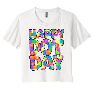 Happy Dot Day Colorful Fun Women's Crop Top Tee