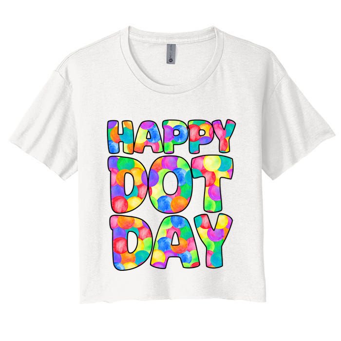 Happy Dot Day Colorful Fun Crop Top