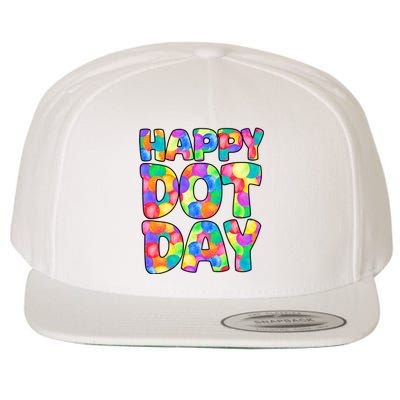 Happy Dot Day Colorful Fun Wool Snapback Cap