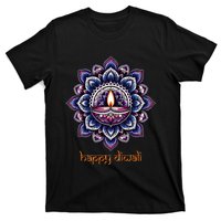 Happy Diwali Diya Oil Lamp Deepavali Festival of Lights T-Shirt