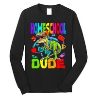 Homeschool Dude Dinosaur Back To School Long Sleeve Shirt