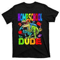 Homeschool Dude Dinosaur Back To School T-Shirt