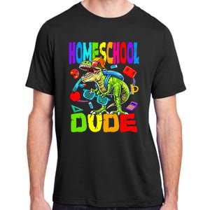 Homeschool Dude Dinosaur Back To School Adult ChromaSoft Performance T-Shirt