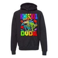 Homeschool Dude Dinosaur Back To School Premium Hoodie