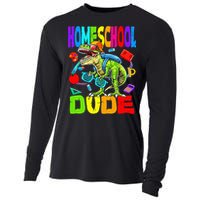 Homeschool Dude Dinosaur Back To School Cooling Performance Long Sleeve Crew