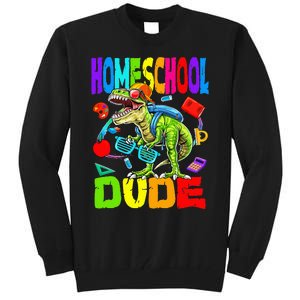 Homeschool Dude Dinosaur Back To School Tall Sweatshirt