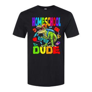 Homeschool Dude Dinosaur Back To School Softstyle CVC T-Shirt