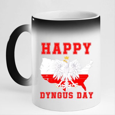 Happy Dyngus Day 2024 Polish Eagle Dyngus Day Polish American Polska White Eagle 11oz Black Color Changing Mug