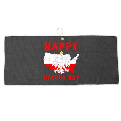 Happy Dyngus Day 2024 Polish Eagle Dyngus Day Polish American Polska White Eagle Large Microfiber Waffle Golf Towel