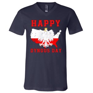 Happy Dyngus Day 2024 Polish Eagle Dyngus Day Polish American Polska White Eagle V-Neck T-Shirt