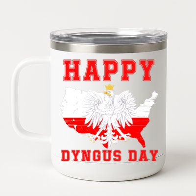 Happy Dyngus Day 2024 Polish Eagle Dyngus Day Polish American Polska White Eagle 12 oz Stainless Steel Tumbler Cup