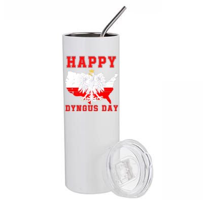 Happy Dyngus Day 2024 Polish Eagle Dyngus Day Polish American Polska White Eagle Stainless Steel Tumbler