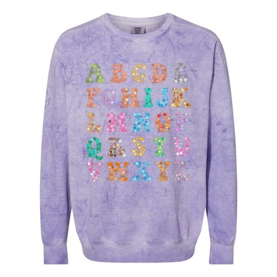 Happy Dot Day International Dot Day Polka Dot Alphabet Colorblast Crewneck Sweatshirt