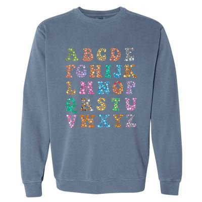 Happy Dot Day International Dot Day Polka Dot Alphabet Garment-Dyed Sweatshirt