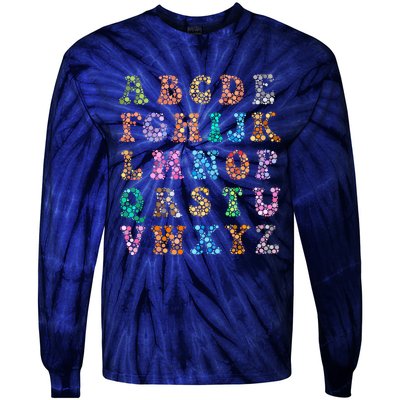 Happy Dot Day International Dot Day Polka Dot Alphabet Tie-Dye Long Sleeve Shirt