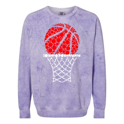 Happy Dot Day Basketball Dots Gift For Player Colorblast Crewneck Sweatshirt